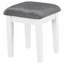 Ensemble coiffeuse Elijah blanc et gris foncé avec éclairage et tabouret