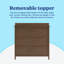 Commode 3 tiroirs classique avec plateau à langer amovible-112881164