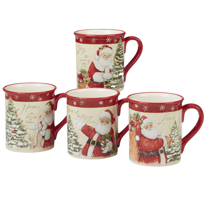Ensemble de tasses à café 4 pièces Certified International Holiday Wishes