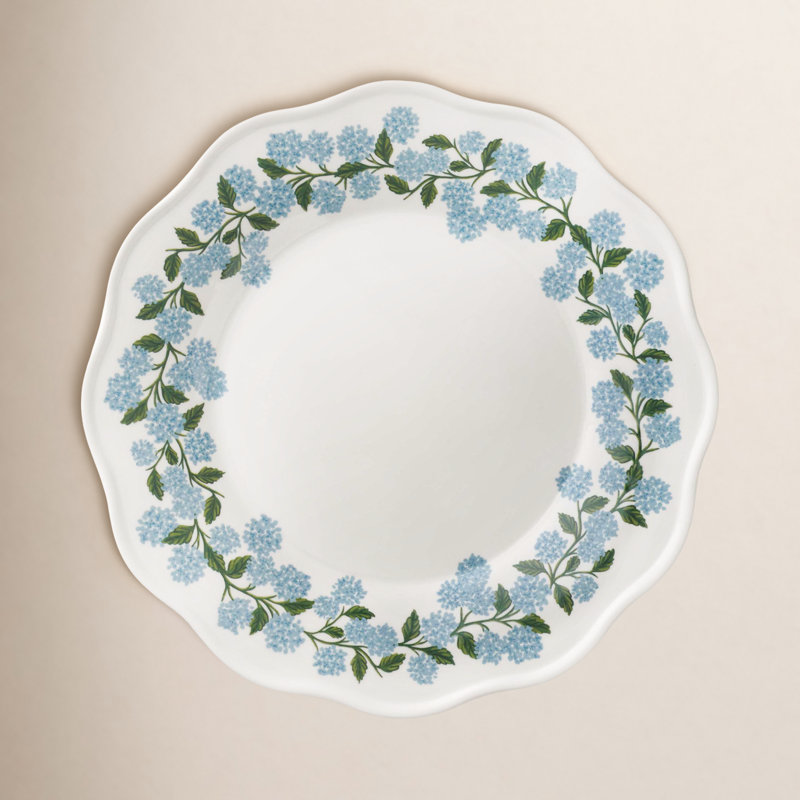 Assiettes hydrangées en mélamine
