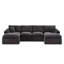 Upholstered Chenille Sectional with Ottoman-2060080617-2060080623-2060080622