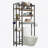 8-Tier Over The Toilet Storage With Side Rack, Over Toilet Storage Rack With Adjustable Shelf