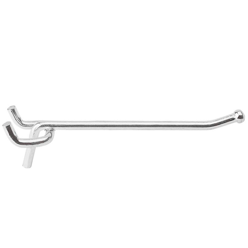 Risborough Steel Pegboard Hooks, 1.25" H x 1.25" W x 5" D