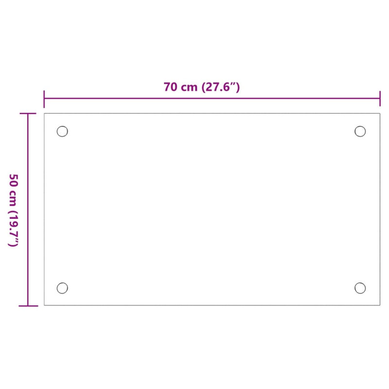 Chalfont Glass Peel and Stick Panel, 70 x 50 cm, white