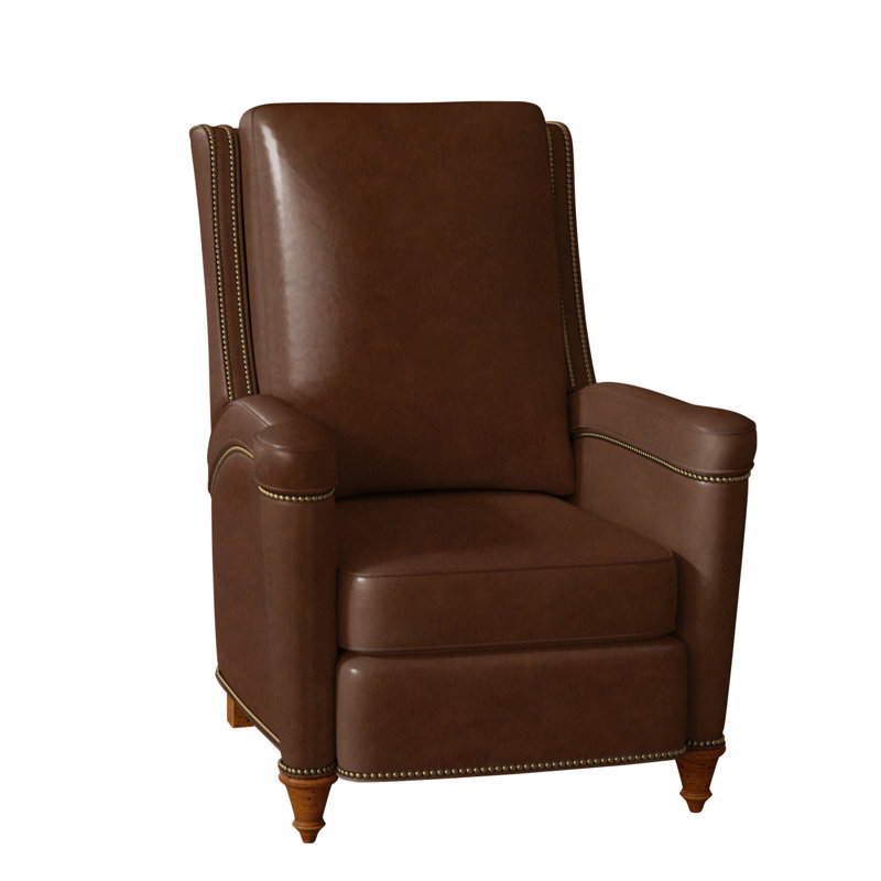 Mayes Recliner, Aline Fumo Genuine Leather, New Classiques, French Natural