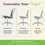 Chaise de bureau ergonomique HON Nucleus Mesh, inclinaison standard, structure noire, noir-121844273-121844269-121844266