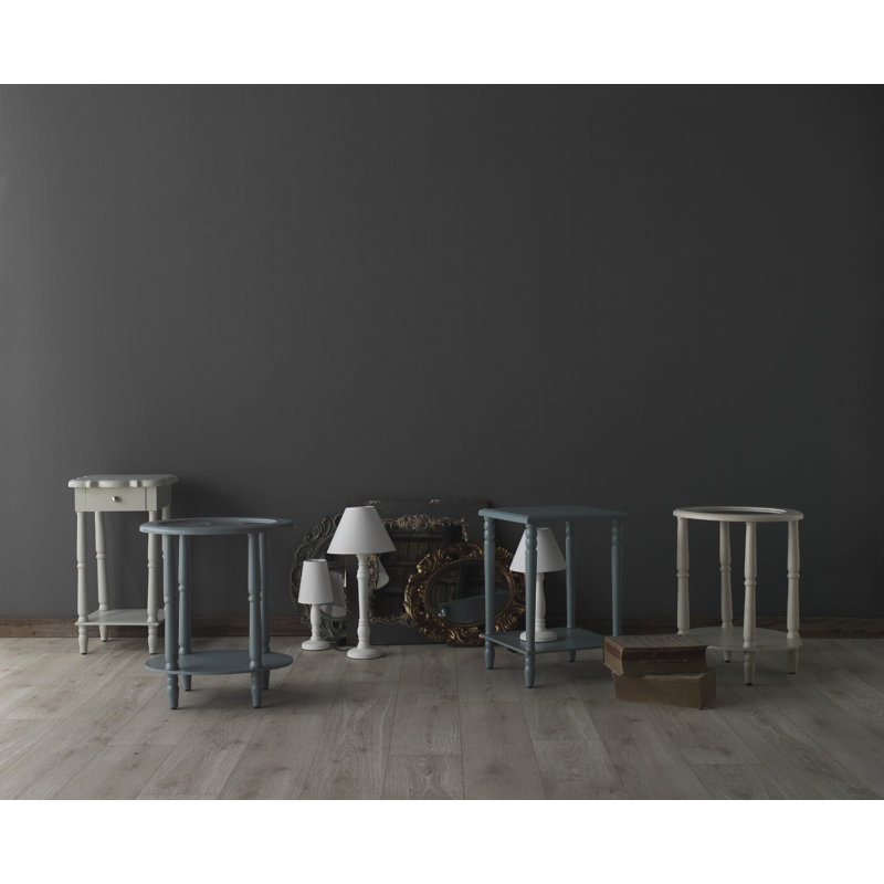 Aymen Glass Top End Table