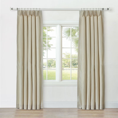 Reverie Striped Curtain Panel In Sand