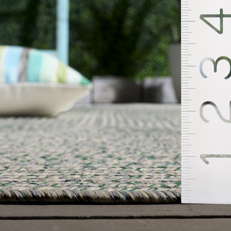 Margaree Braided Hand Woven Performance Machine Washable Abstract Rug, Oval 4' x 6'