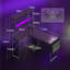 L-Shaped Metal Base Computer Desk