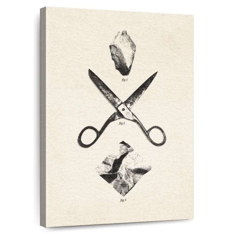 Papier ciseaux Senne Rock Vintage, H 51 po x l 34 po