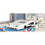 Lit plateforme simple en forme de voiture avec roulettes sans sommier