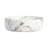 Round Above Counter Ceramic Art Sink For Bathroom, High - Quality Glaze, Well Crafted, 15.7 Inches Wide, 18.9 Lb Bathroom Counter, Featuring White And Gold Design, Three Layers Of Easy To Maintain,