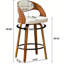 Tabourets de bar pivotants en similicuir 30 po Modern, tabourets de bar en bois avec repose-pieds-119858594-122537563