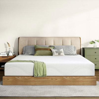 King Size Memory Foam Mattress With Cooling Green Tea Gel Layer, Certipur-US Certified, 14-Inch Dual-Layer Support For Optimal Comfort And Temperature Regulation.