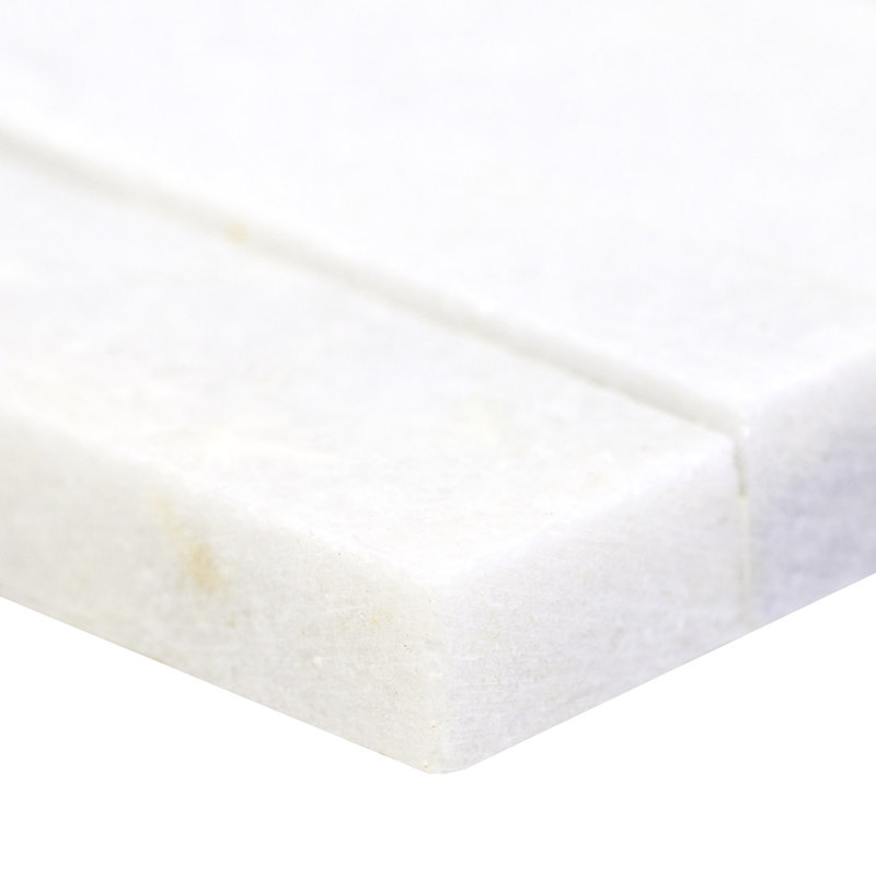 6 in. x 24 in. Honed Natural Stone Ledger Panel Wall Tile, Auric White