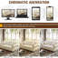Velours beige et blanc, pour plus d'espace de vie, combinez avec divers canapés, fonction polyvalente, tissu doux, structure, construction rapide, assemblage rapide