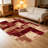 Red Abstract Blocks area rugs for Living Room, Soft and Comfortable, Suitable for all seasons, easy to maintain, machine washable Indoor floor mat, Under Table Farmhouse suitable for Bedroom, Dining Room, Study, Patio, Balcony, Home Decor-1663490811