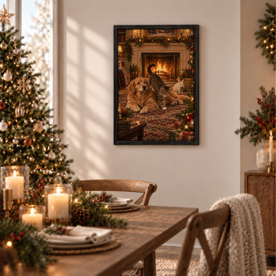 Art mural sur toile Golden Retriever Tabby