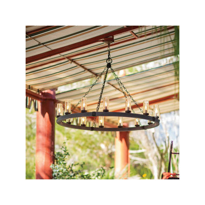 Sawyer 12 -Bulb 28.5" H Outdoor Chandelier