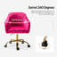 Chaise de travail en velours Adan-851133860