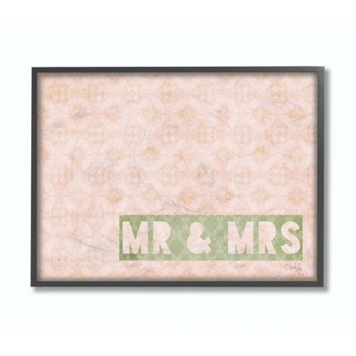 " Mr. and Mrs. Green Stencil " Mixed Media Print