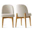 Ensemble de salle à manger extensible en bois naturel avec 8 chaises rembourrées-134305285