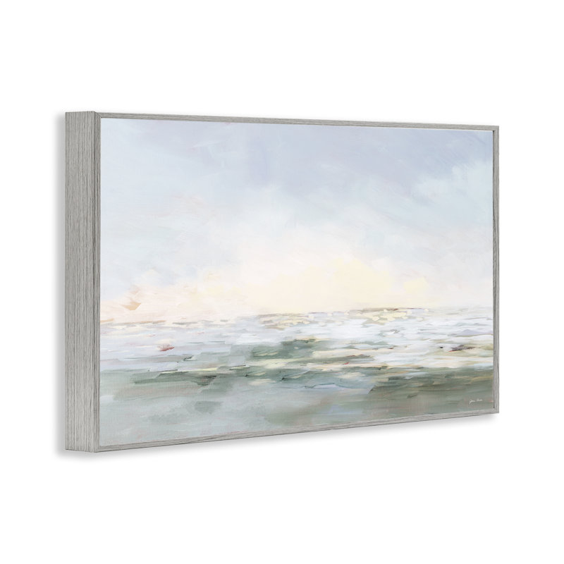 Giclée sur la côte abstraite de l'océan, conception de JANE SLIVKA, H 12 po x l 18 po, Estampe numérique Farmhouse