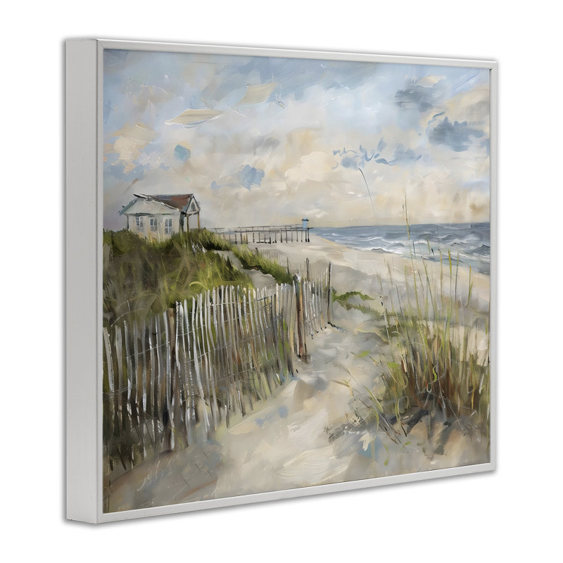 Giclée encadrée vue sur la plage préférée, design par LSR Creative Studio, H 16 po x l 20 po