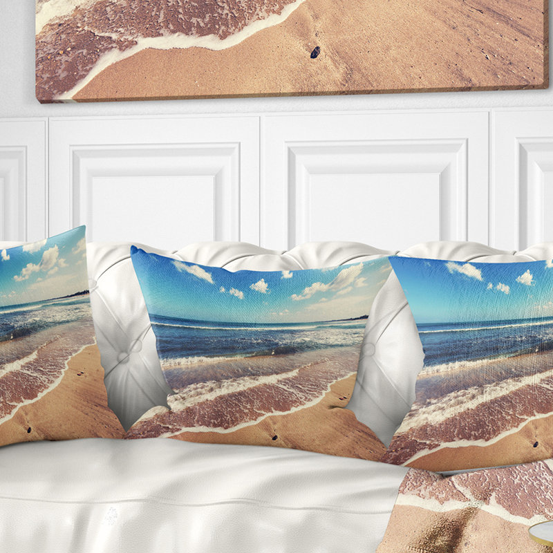 Coussin lombaire de plage tropicale à Seaside, Carré 18 po x 18 po