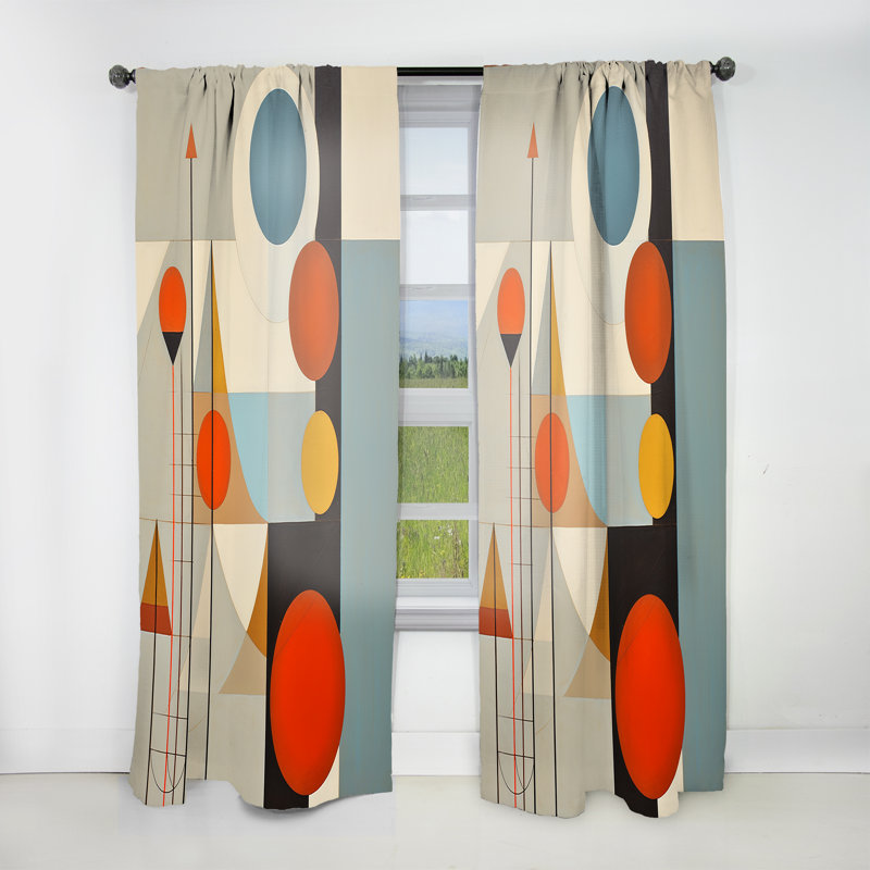 Jacksonburg - Abstract Velvet Curtain - 1 Panel, 52" W x 90" L