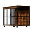Grand mobilier pour cage de chien avec plateaux et roues-687584569-687584574