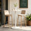 Table de bar ronde blanche