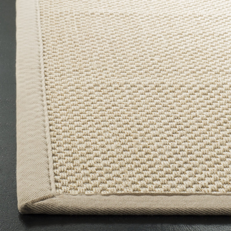 Tapis de couleur unie en fibre de sisal Chaidez, Rectangle 6 pi x 8 pi
