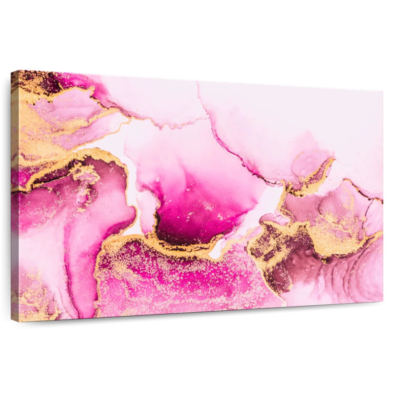 Pink Marble Avery, 30" H x 45" W