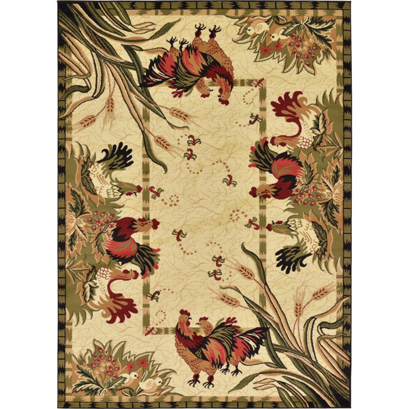 Floral Area Rug, Rectangle 152 x 244cm