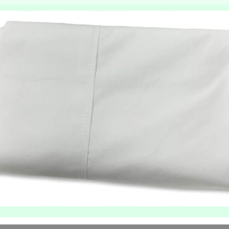 Sea Breeze Queen Flat Sheet - Oversized Cotton Percale Bedding - Solid Color - Breathable & Soft - Luxurious Bedroom Decor