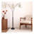 Royal 3-Arm Metal Arc Floor Lamp with Oil Rubbed Bronze Finish and Linen Shade, 4-Way Rotary Switch for Adjustable Lighting