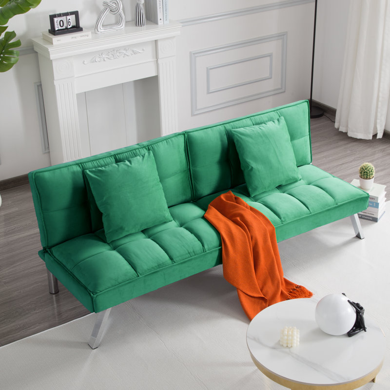 Canapé-lit futon 67,7 po vert, Vert