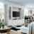 Soild Wood  101.7'' Farmhouse Entertainment Center With Led L, Thickened Top And Tempered Glass Doors