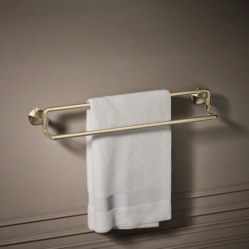 Occasion 24 In. Double Towel Bar, Vibrant French Gold