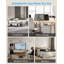 Canapé modulaire en forme de U de 110 po, canapé 4 places Cloud Velvet Ice avec méridienne double, beige-123027694