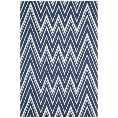 Saxmundham Chevron Wool Hand Woven Area Rug