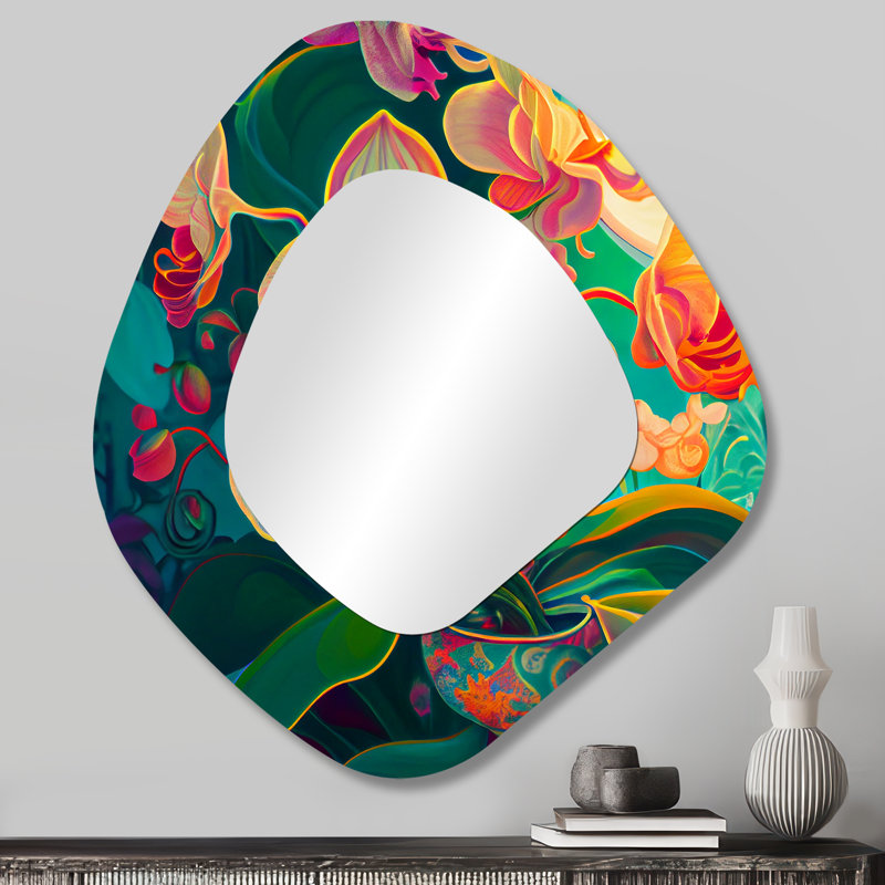 Miroir mural Bunnell - Floral, 28 po x 25 po