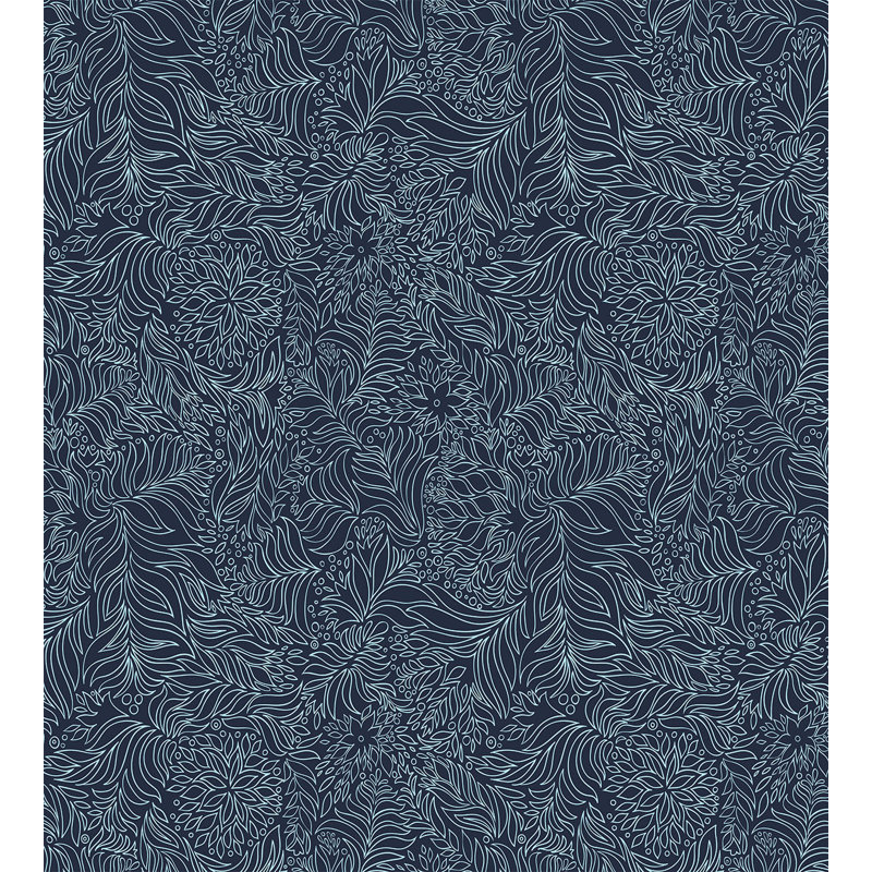 Eclectic Polyester Paisley Duvet Cover, Twin Duvet Cover + 1 Pillow Sham, Abstract Flourish