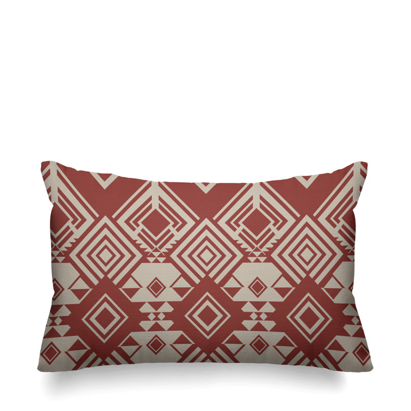 Housse et insert de coussin rectangulaire d'extérieur Tozi, Rose