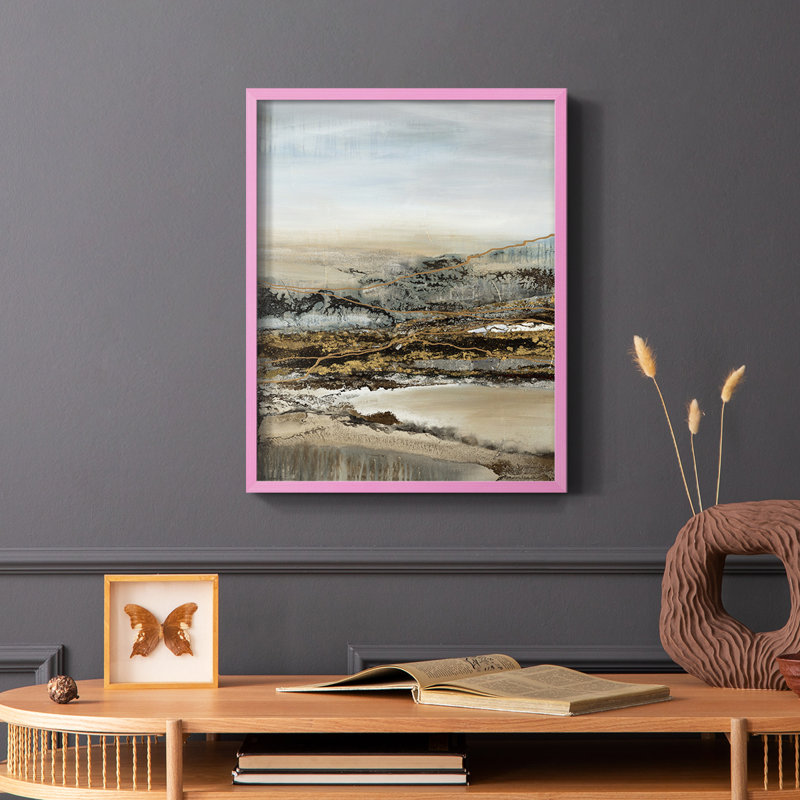 Annuel, impression encadrée en bois massif, H 10 po x l 8 po, Rose
