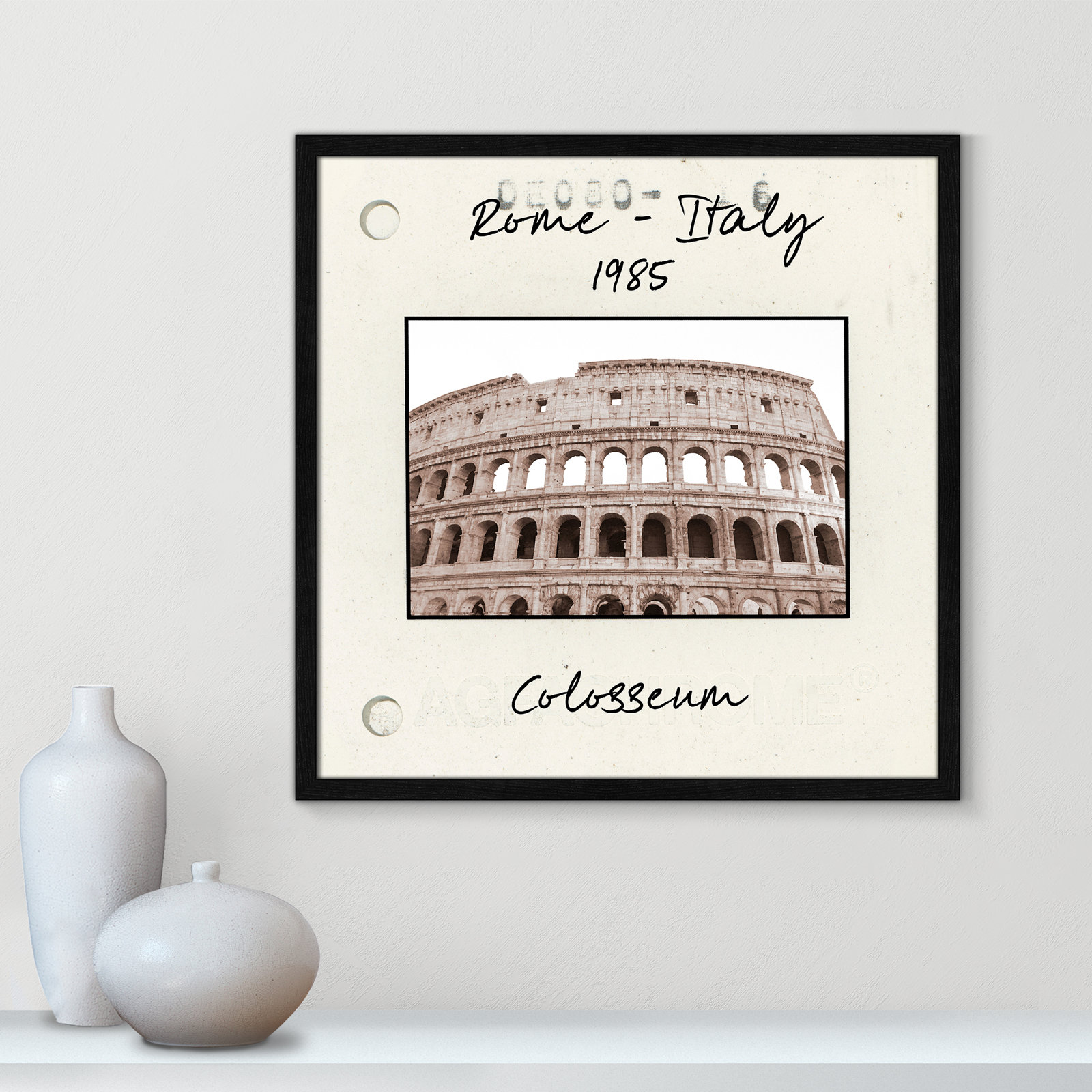 Ritona "Rome, Italy - Colosseum" Print, Black Single Picture Framed Paper, 23.5" H x 23.5" W x 0.75" D