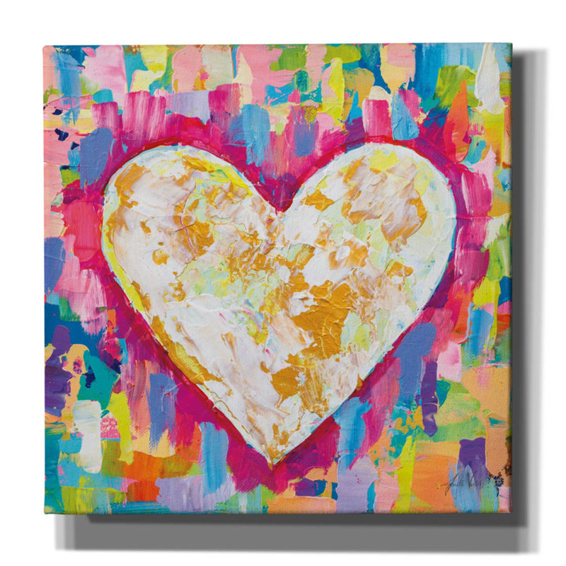 «Pure Love» par Jeanette Vertentes, art mural sur toile, 37 po x 37 po, H 12 po x l 12 po x P 0,75 po