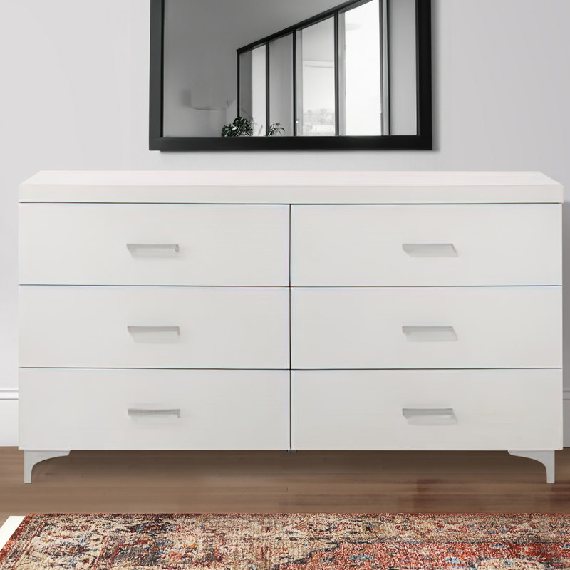 Commode double l 6 tiroirs Luda